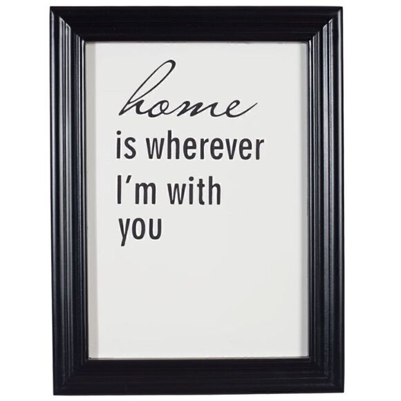 NEW Farmhouse Script HOME Framed Print Shabby Chic Decor Cottagecore - Picture 1 of 1